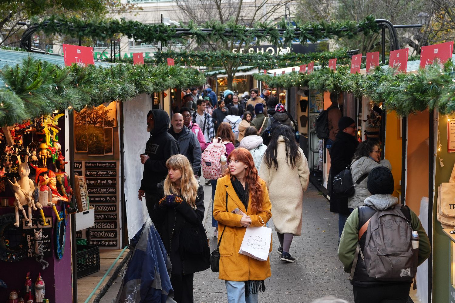 美国纽约冬日集市开市